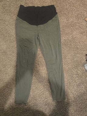 Maurices Olive Green Pants with Black Waistband
